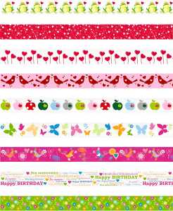 Deko Tapes Spring Rollen 15 mm x 10 m Display 26 x 23 x 30 cm