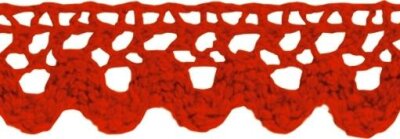 HEYDA 203584524 Spitzen Tape 2 m x 15 mm 100 % Baumwolle rot