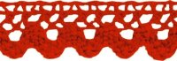 HEYDA 203584524 Spitzen Tape 2 m x 15 mm 100 % Baumwolle rot