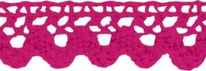 HEYDA 203584564 Spitzen Tape 2 m x 15 mm 100 % Baumwolle pink