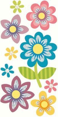 HEYDA 203780644 Stick-Ons-Mix Blumen groß 75 x 165 cm