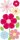 HEYDA 203780652 Stick-Ons-Mix Blumen 75 x 165 cm rot/pink