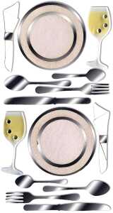 HEYDA 203780657 Stick-Ons-Mix Dinner Party 75 x 165 cm