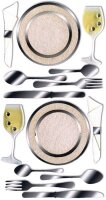 HEYDA 203780657 Stick-Ons-Mix Dinner Party 75 x 165 cm