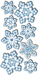 HEYDA 203780679 Stick-Ons-Mix Eiskristalle 75 x 165 cm