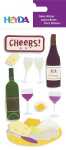 HEYDA Sticker-Etikett Sticker-Mix Käse + Wein 9...