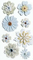 HEYDA 203780708 Stick-Ons-Mix Blumen 75 x 165 cm weiss