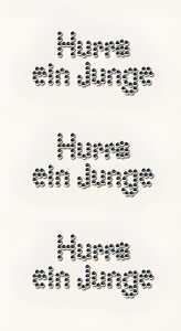 HEYDA Strass-Sticker Hurra ein Junge 75 x 165 cm Acryl glasklar