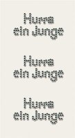 HEYDA 203782906 Strass-Sticker Hurra ein Junge 75 x 165...