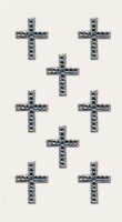 HEYDA 203782919 Strass-Sticker Kreuz 75 x 165 cm Acryl...