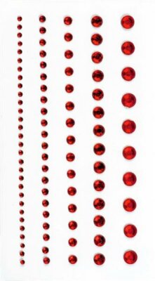 HEYDA 203782940 Strass-Sticker 75 x 165 cm Ø ca. 2 - 6 mm Acryl rot