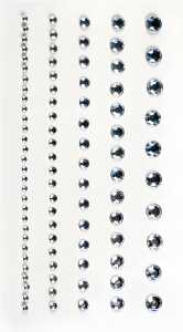 HEYDA Strass-Sticker 75 x 165 cm Ø ca. 2 - 6 mm Acryl kristall