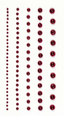 HEYDA 203782950 Perlen-Sticker 75 x 165 cm Ø ca. 2 - 6 mm Cabochon-Perlen rot