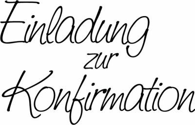 HEYDA 211800101 Stempel Kommunion/Konfirmation Einladung zur Konfirmation Holz matt lackiert