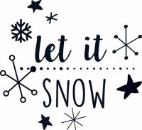 HEYDA 211800403 Stempel Weihnachten let it snow Holz matt...