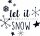 HEYDA 211800403 Stempel Weihnachten let it snow Holz matt lackiert