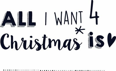 HEYDA 211800410 Stempel Weihnachten All I want 4 Christmas Holz matt lackiert