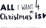 HEYDA Stempel Weihnachten All I want 4 Christmas Holz...