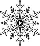 HEYDA Stempel Weihnachten Eiskristall groß Holz...