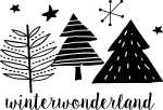 HEYDA Stempel Weihnachten Winterwonderland Holz matt...