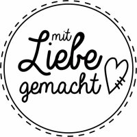 HEYDA 211803002 Stempel mit Liebe gemacht Holz matt lackiert