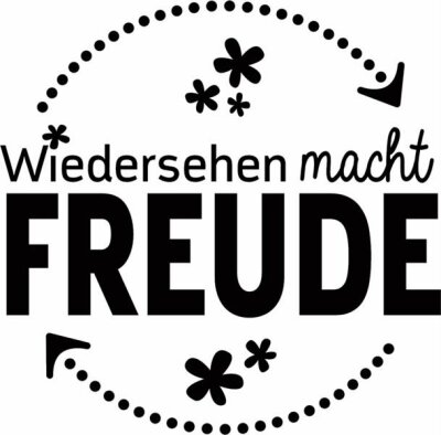 HEYDA 211803017 Stempel Wiedersehen macht Freude Holz matt lackiert