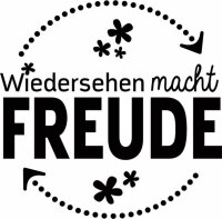 HEYDA 211803017 Stempel Wiedersehen macht Freude Holz...