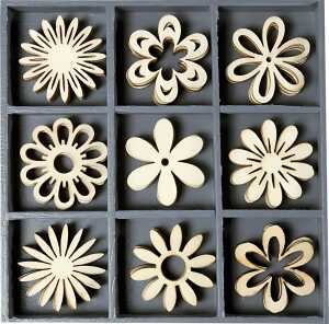 KNORR PRANDELL Holzornamentbox Fantasie Blumen 105 x 105 cm Sperrholz