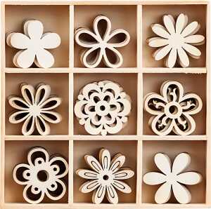 KNORR PRANDELL Holzornamentbox Blumen Fantasie 105 x 105 cm Sperrholz