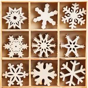 KNORR PRANDELL Holzornamentbox Eiskristalle 105 x 105 cm Sperrholz