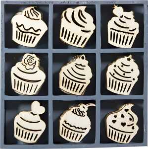 KNORR PRANDELL Holzornamentbox Cupcakes 105 x 105 cm Sperrholz