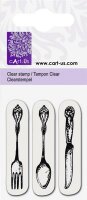 CART-US 2118831075 Stempelmotiv Clear Stamp Besteck 07 x...