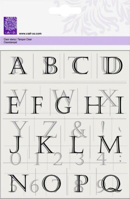 CART-US 2118834102 Stempelmotiv Clear Stamp Alphabet 2 Schloss 23 x 18 cm transparent