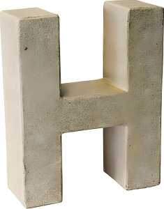 KNORR PRANDELL Papp-Buchstabe 3D H 175 x 14 x 55 cm Pappe natur