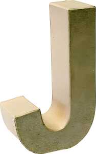 KNORR PRANDELL Papp-Buchstabe 3D J 17 x 11 x 55 cm Pappe natur