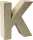 KNORR PRANDELL Papp-Buchstabe 3D K 175 x 16 x 55 cm Pappe natur