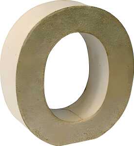 KNORR PRANDELL Papp-Buchstabe 3D O 175 x 17 x 55 cm Pappe natur