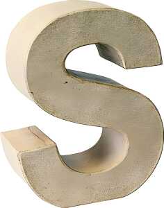 KNORR PRANDELL Papp-Buchstabe 3D S 175 x 147 x 55 cm Pappe natur