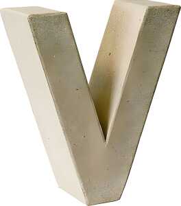 KNORR PRANDELL Papp-Buchstabe 3D V 175 x 16 x 55 cm Pappe natur