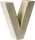 KNORR PRANDELL Papp-Buchstabe 3D V 175 x 16 x 55 cm Pappe natur