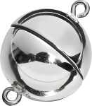 Magnetverschluss Ø 12 mm Kunststoff silberfarben...