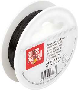 KNORR PRANDELL Perlenfaden bunt 50 m Ø 025 mm Nylonfaden schwarz