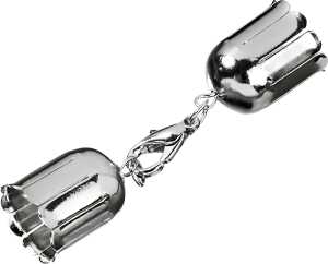 Komplettverschluss 5 cm Hülsenstärke: Ø 8 mm Metall silberfarben