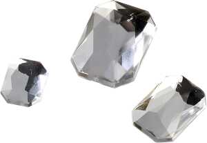 Glamoursteine-Mix Kristall 8 x 10 mm 10 x 14 mm 13 x 18 mm Acryl