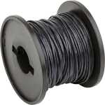 Wachskordel Rollenware 25 m Ø 1 mm Baumwolle schwarz