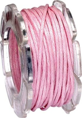 KNORR PRANDELL 212290427 Wachskordel 5 m Ø 1 mm aus Baumwolle gewachst rosa