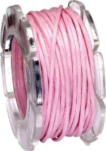 KNORR PRANDELL Wachskordel 5 m Ø 1 mm aus Baumwolle gewachst rosa