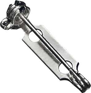 Broschennadel Sicherheitsverschluss 19 mm Metall silberfarben