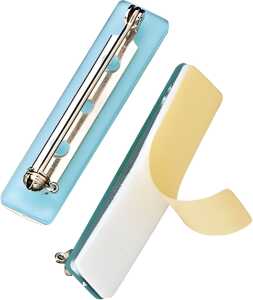 Broschennadel selbstkleb 35 mm Metall mit Kunststoff silberfarben