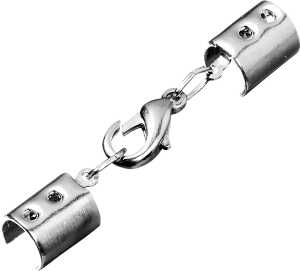 Komplettverschluss Hülsenstärke: Ø 2 mm Metall silberfarben